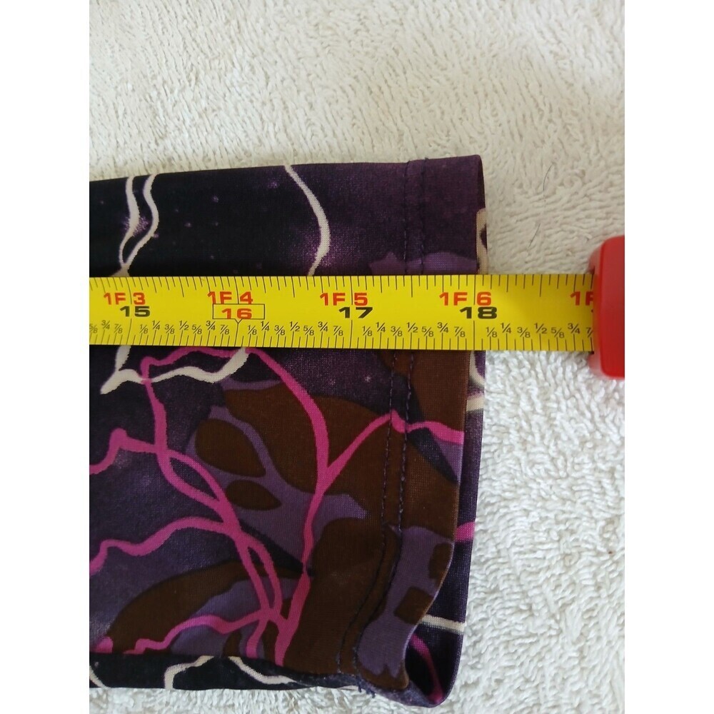 INC International Concepts Woman’s Pink Purple 3/4 Sleeve V Neck Ruched‎  L Y2K - Picture 13 of 14